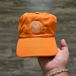 Wimbledon The Championships Big Logo Orange Cap Hat NWT